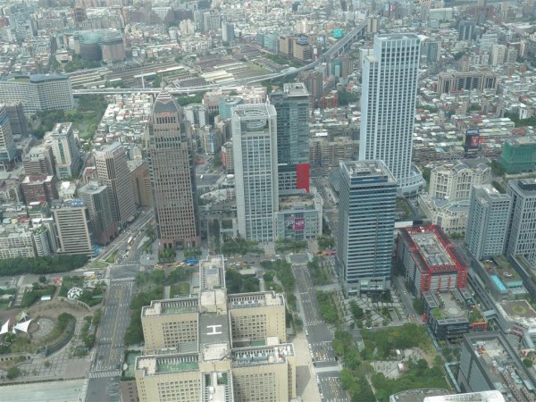 view from Taipei 101 viewing platform